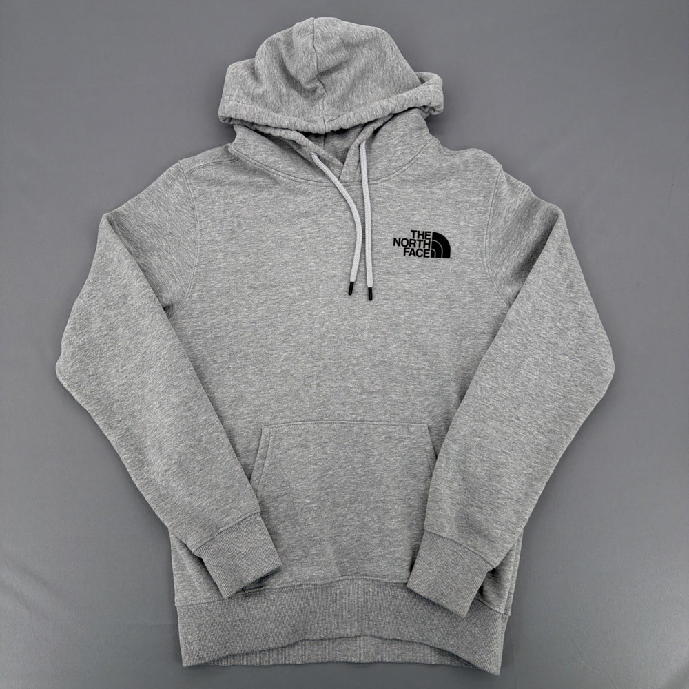 The North Face Pullover Hoodie Mens Small Gray Outdoor Sweatshirt Logo